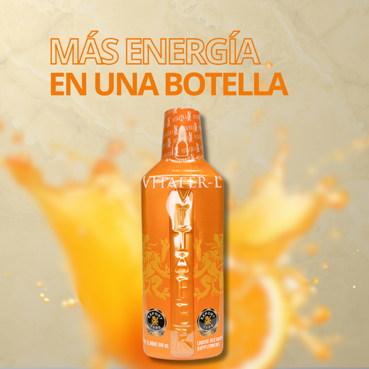 Vitafer-L - Potenciador Natural - 500ml / 16.9 fl (botella de 20ml)